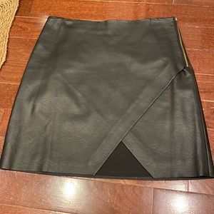 Club Monaco Leather Skirt